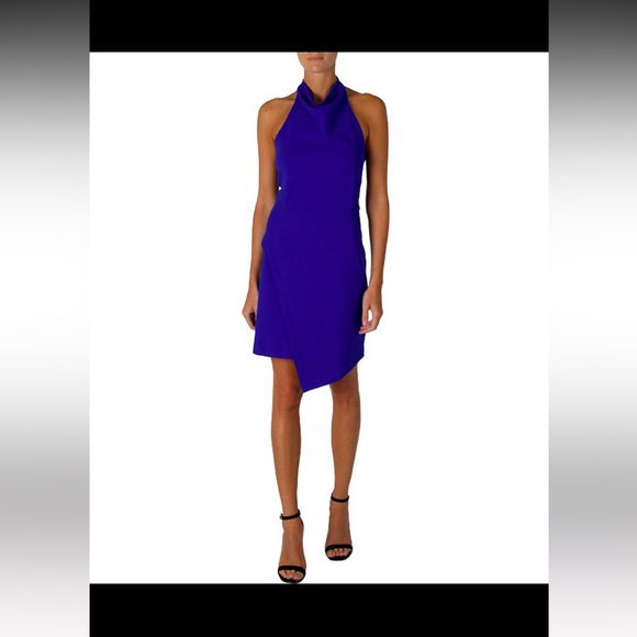 Julia Jordan Sleeveless Cowl Halter Neck Asymmetric Dress - Picture 10 of 10